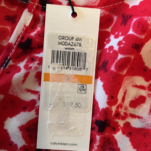 152. Calvin Klein Blouse in Watermelon - Picture 13 of 16